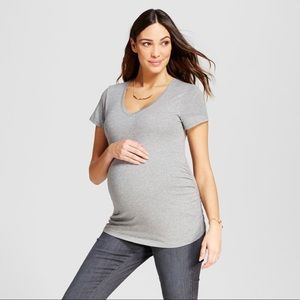 Heather Gray Maternity Top